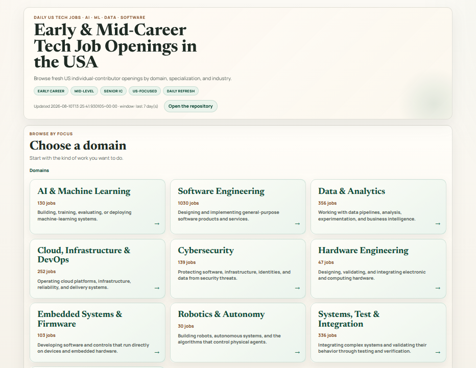 Multi-ATS Job Intelligence Platform - Searchable daily ML and data job dashboard powered by multi-ATS ingestion and LLM matching